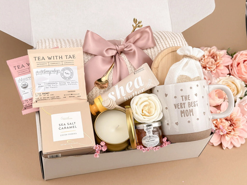 Mother's Day Gift Baskets – Luxury Blanket & Wellness Set