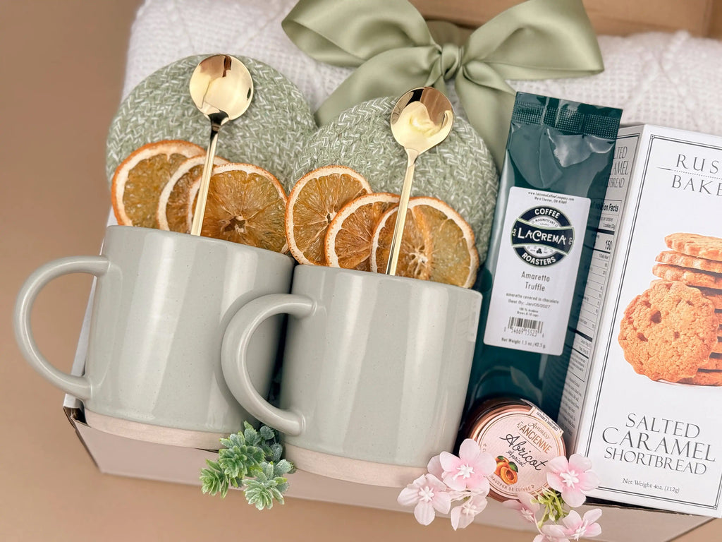 Housewarming Gift Basket – Blanket, Coffee & Home Accents