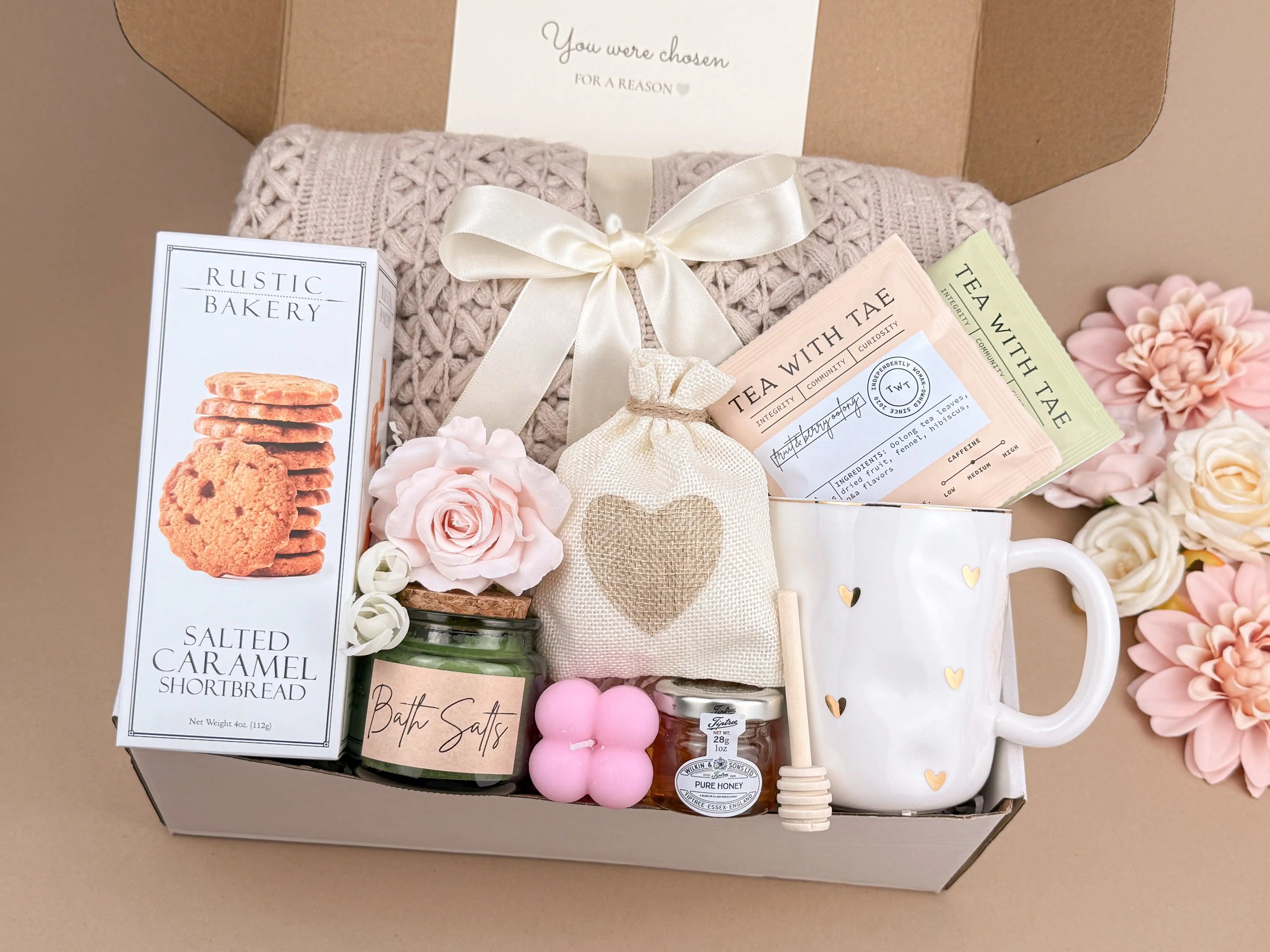 Get Well Soon Gift Baskets – Luxury Blanket & Spa Retreat Set